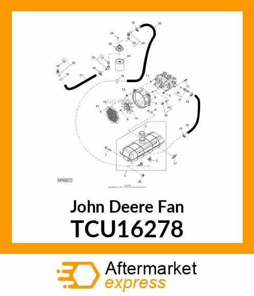 FAN, HYDRAULIC PUMP TCU16278