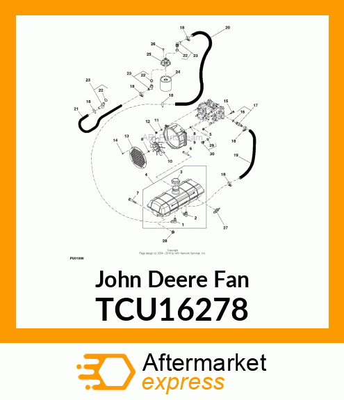 FAN, HYDRAULIC PUMP TCU16278