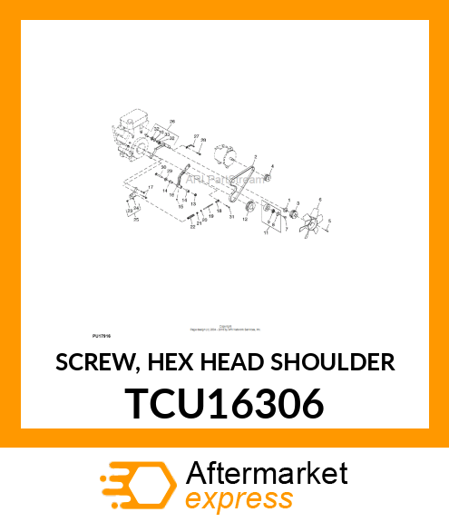 SCREW, HEX HEAD SHOULDER TCU16306