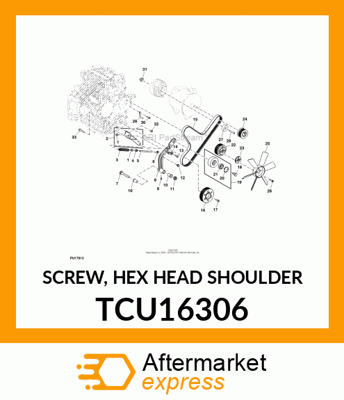 SCREW, HEX HEAD SHOULDER TCU16306