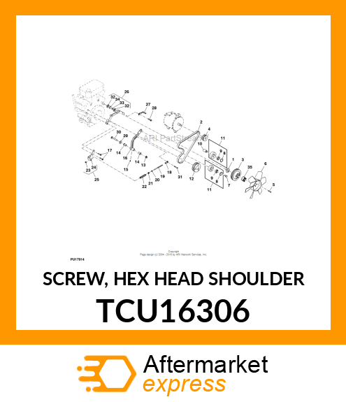 SCREW, HEX HEAD SHOULDER TCU16306