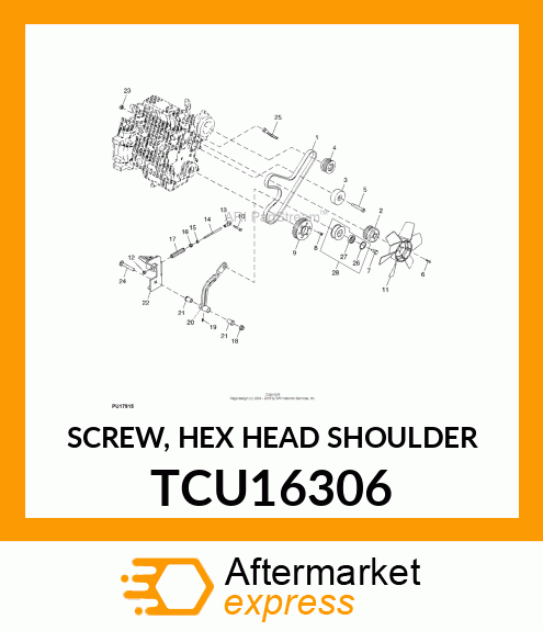 SCREW, HEX HEAD SHOULDER TCU16306