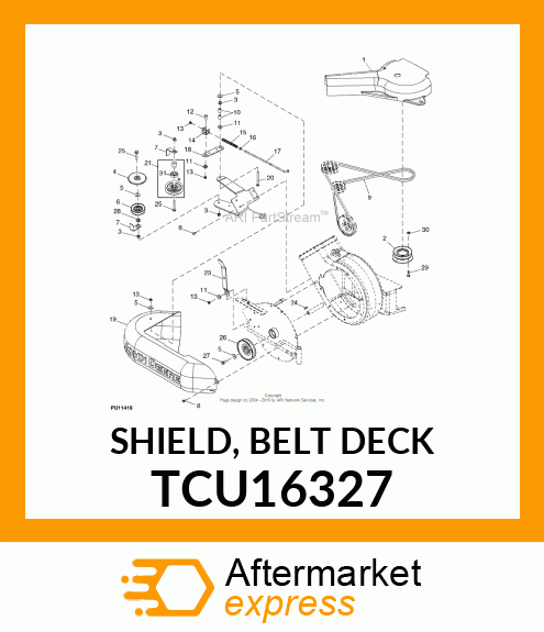 SHIELD, BELT DECK TCU16327