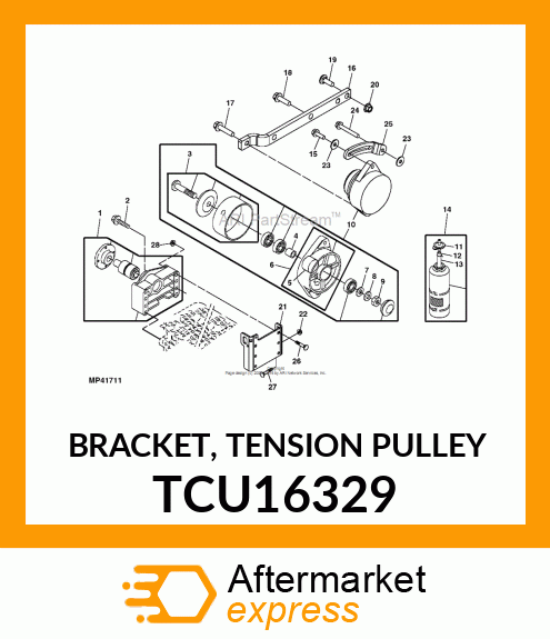 BRACKET, TENSION PULLEY TCU16329