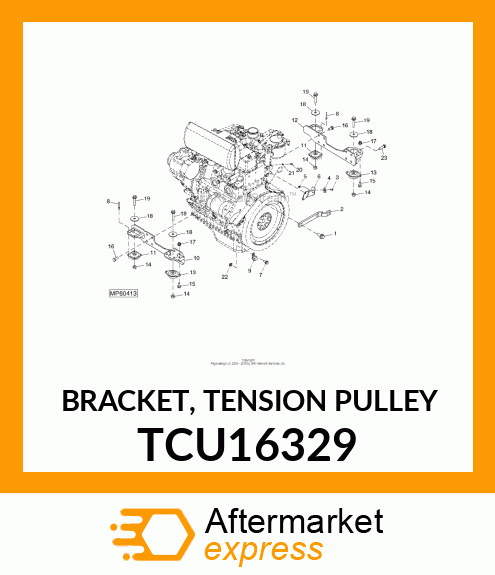 BRACKET, TENSION PULLEY TCU16329