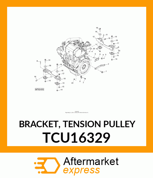 BRACKET, TENSION PULLEY TCU16329