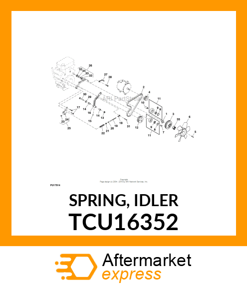 SPRING, IDLER TCU16352