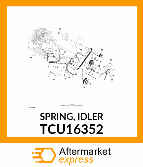 SPRING, IDLER TCU16352