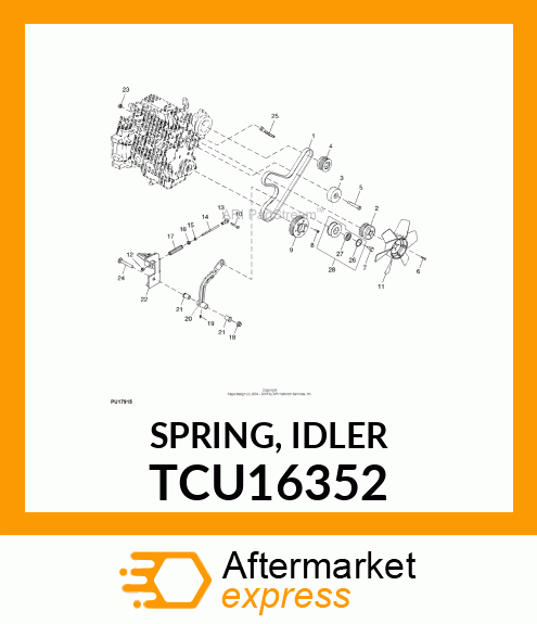 SPRING, IDLER TCU16352