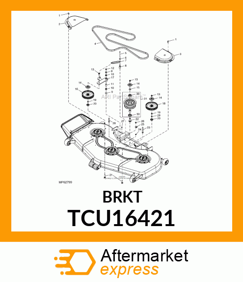 ROD, MULE BELT GUIDE 72" TCU16421