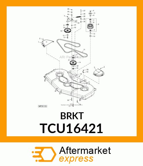 ROD, MULE BELT GUIDE 72" TCU16421