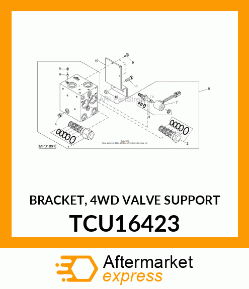 BRACKET, 4WD VALVE SUPPORT TCU16423