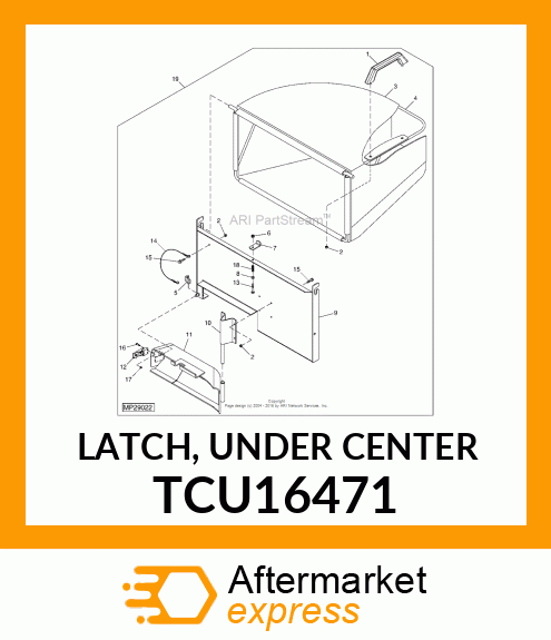 LATCH, UNDER CENTER TCU16471