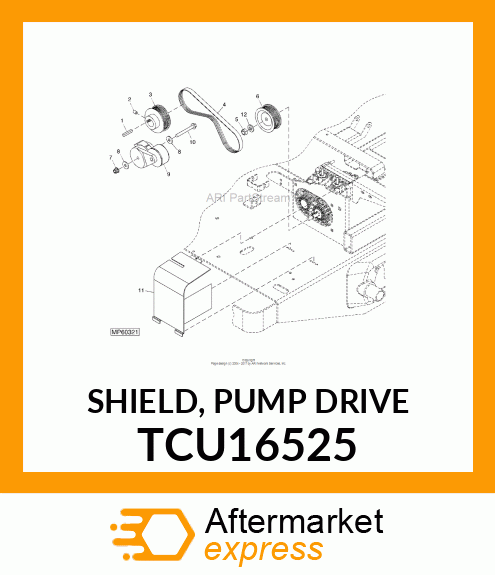 SHIELD, PUMP DRIVE TCU16525