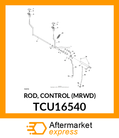 ROD, CONTROL (MRWD) TCU16540