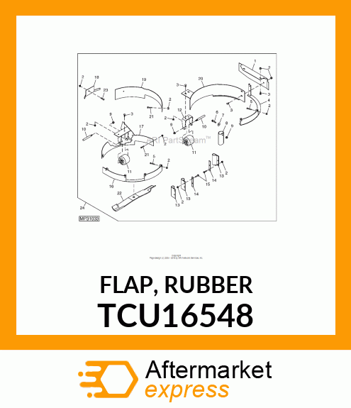 FLAP, RUBBER TCU16548