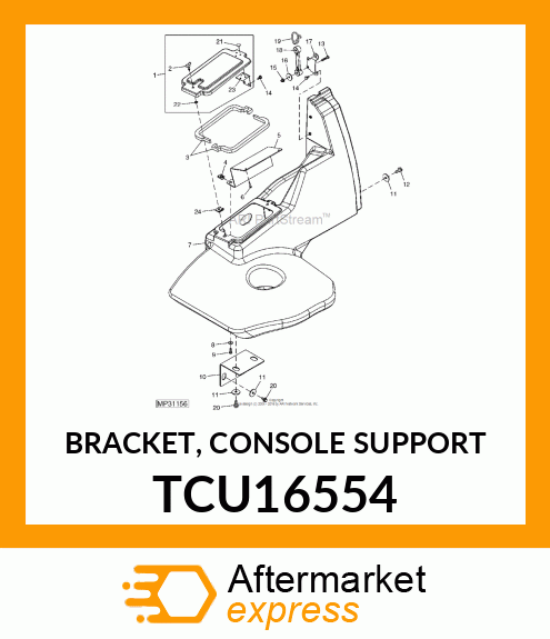 BRACKET, CONSOLE SUPPORT TCU16554