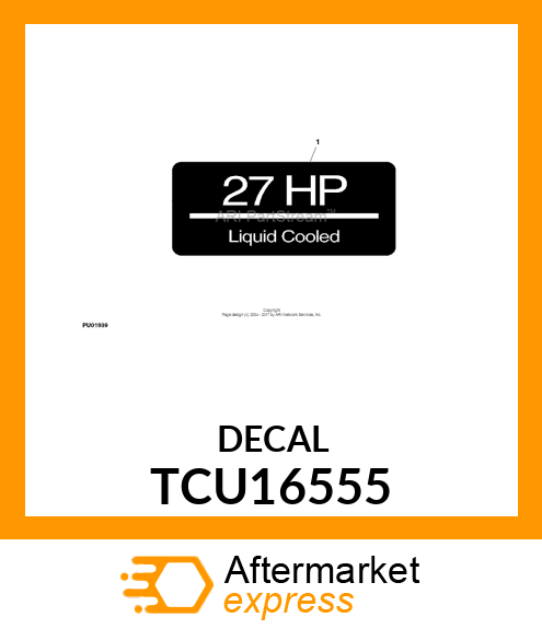 LABEL, 27HP TCU16555