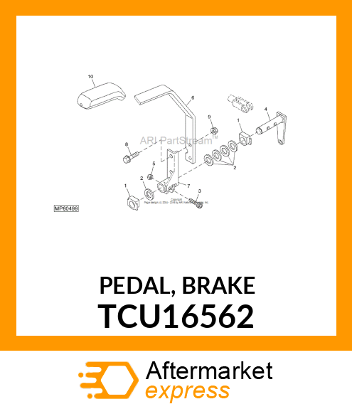 PEDAL, BRAKE TCU16562