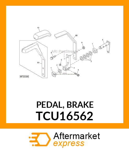 PEDAL, BRAKE TCU16562