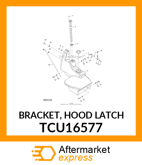 BRACKET, HOOD LATCH TCU16577