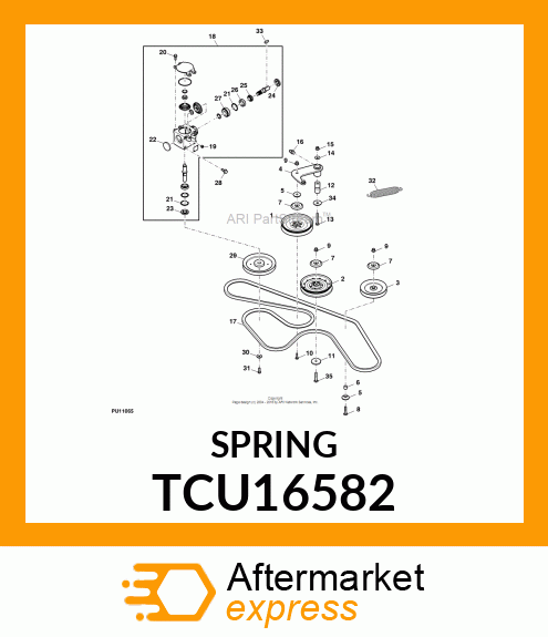 SPRING, DECK IDLER EXTENSION # TCU16582