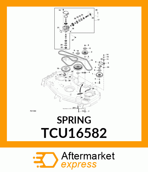 SPRING, DECK IDLER EXTENSION # TCU16582