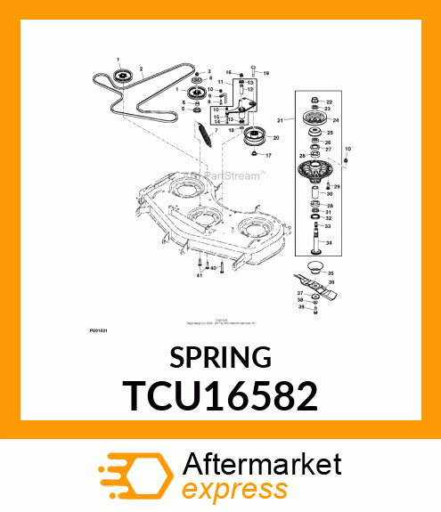 SPRING, DECK IDLER EXTENSION # TCU16582