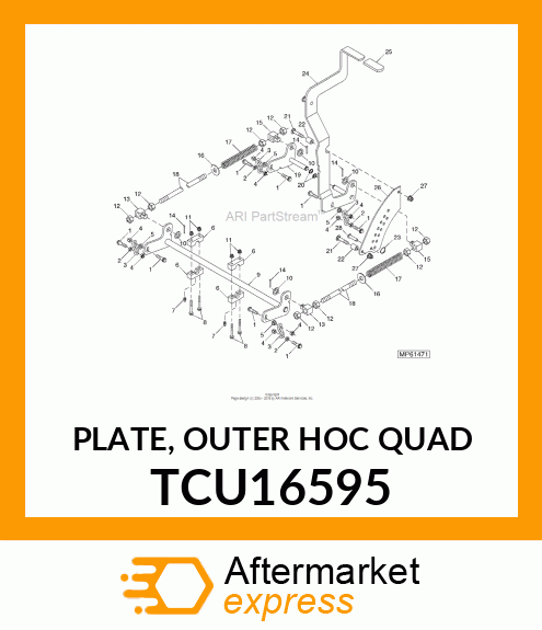 PLATE, OUTER HOC QUAD TCU16595