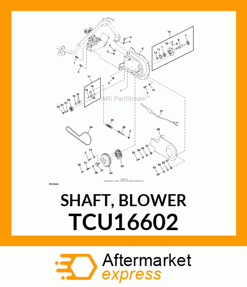 SHAFT, BLOWER TCU16602