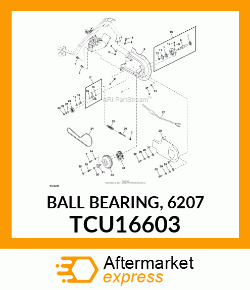 BALL BEARING, 6207 TCU16603