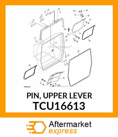 PIN, UPPER LEVER TCU16613