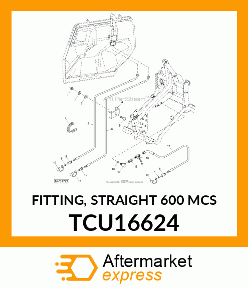 FITTING, STRAIGHT 600 MCS TCU16624