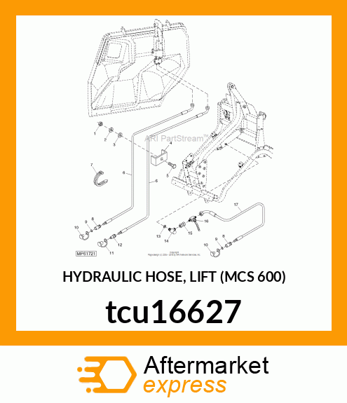 HYDRAULIC HOSE, LIFT (MCS 600) tcu16627