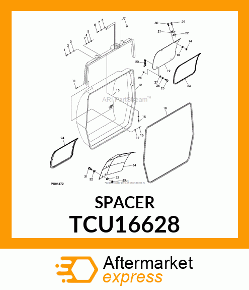 SPACER TCU16628