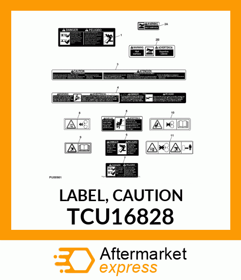 LABEL, CAUTION TCU16828