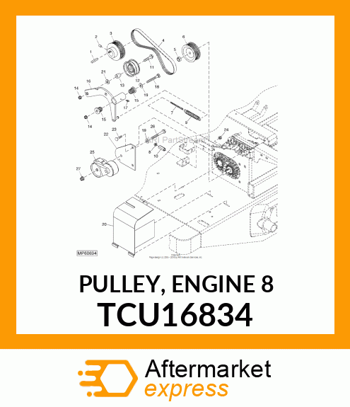 PULLEY, ENGINE 8 TCU16834