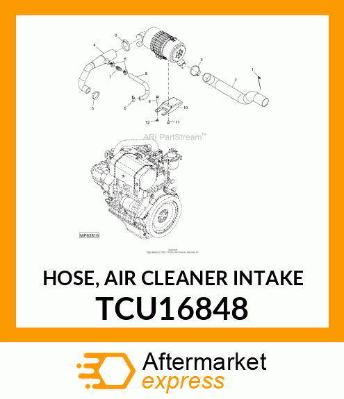 HOSE, AIR CLEANER INTAKE TCU16848