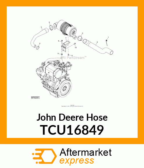 HOSE, AIR CLEANER TO TURBO TCU16849