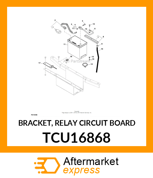 BRACKET, RELAY CIRCUIT BOARD TCU16868