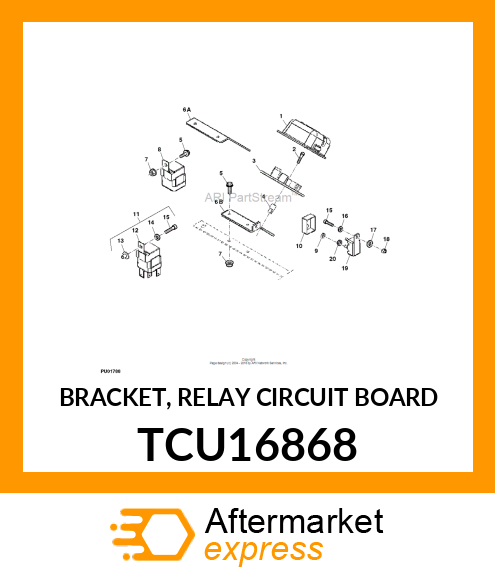 BRACKET, RELAY CIRCUIT BOARD TCU16868