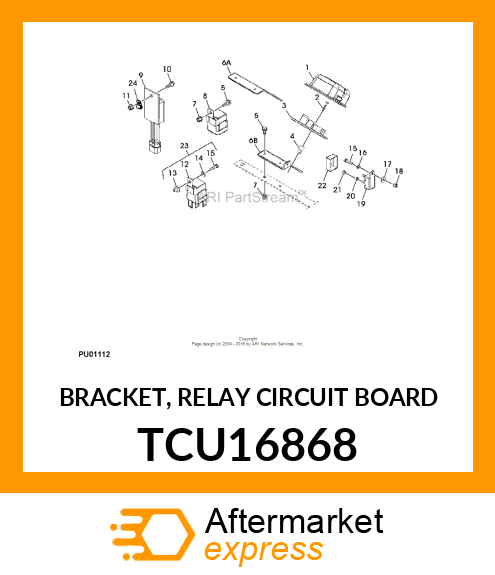 BRACKET, RELAY CIRCUIT BOARD TCU16868