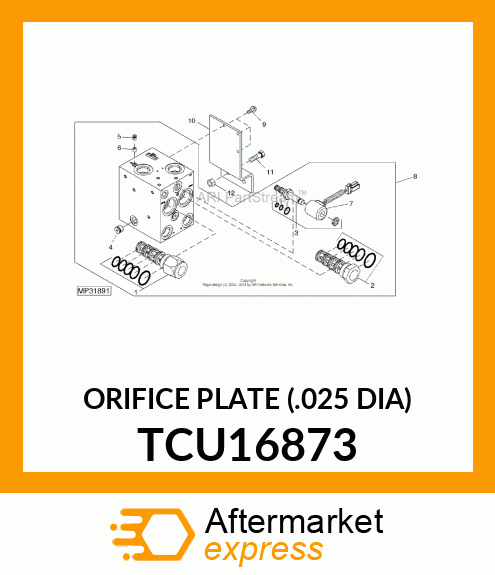 ORIFICE PLATE (.025 DIA) TCU16873