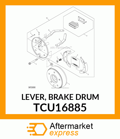 LEVER, BRAKE DRUM TCU16885