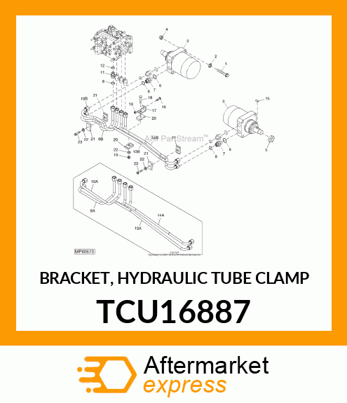 BRACKET, HYDRAULIC TUBE CLAMP TCU16887