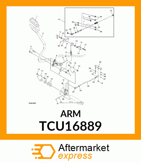 ARM, PARK BRAKE LOCK TCU16889