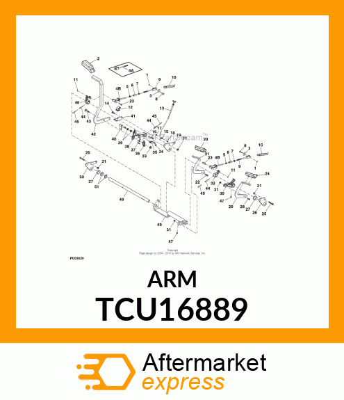 ARM, PARK BRAKE LOCK TCU16889