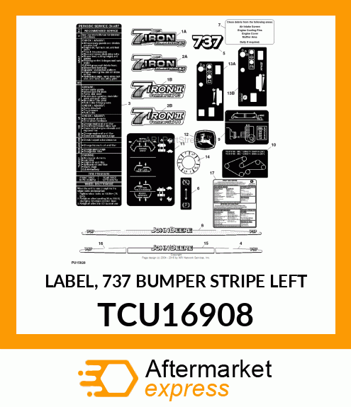 LABEL, 737 BUMPER STRIPE LEFT TCU16908