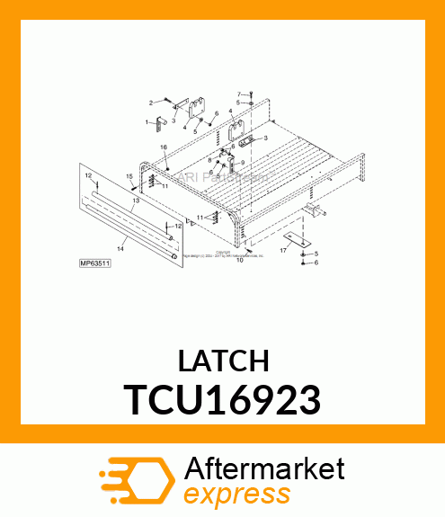 LATCH, TUBE TCU16923