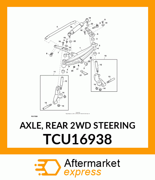 AXLE, REAR 2WD STEERING TCU16938